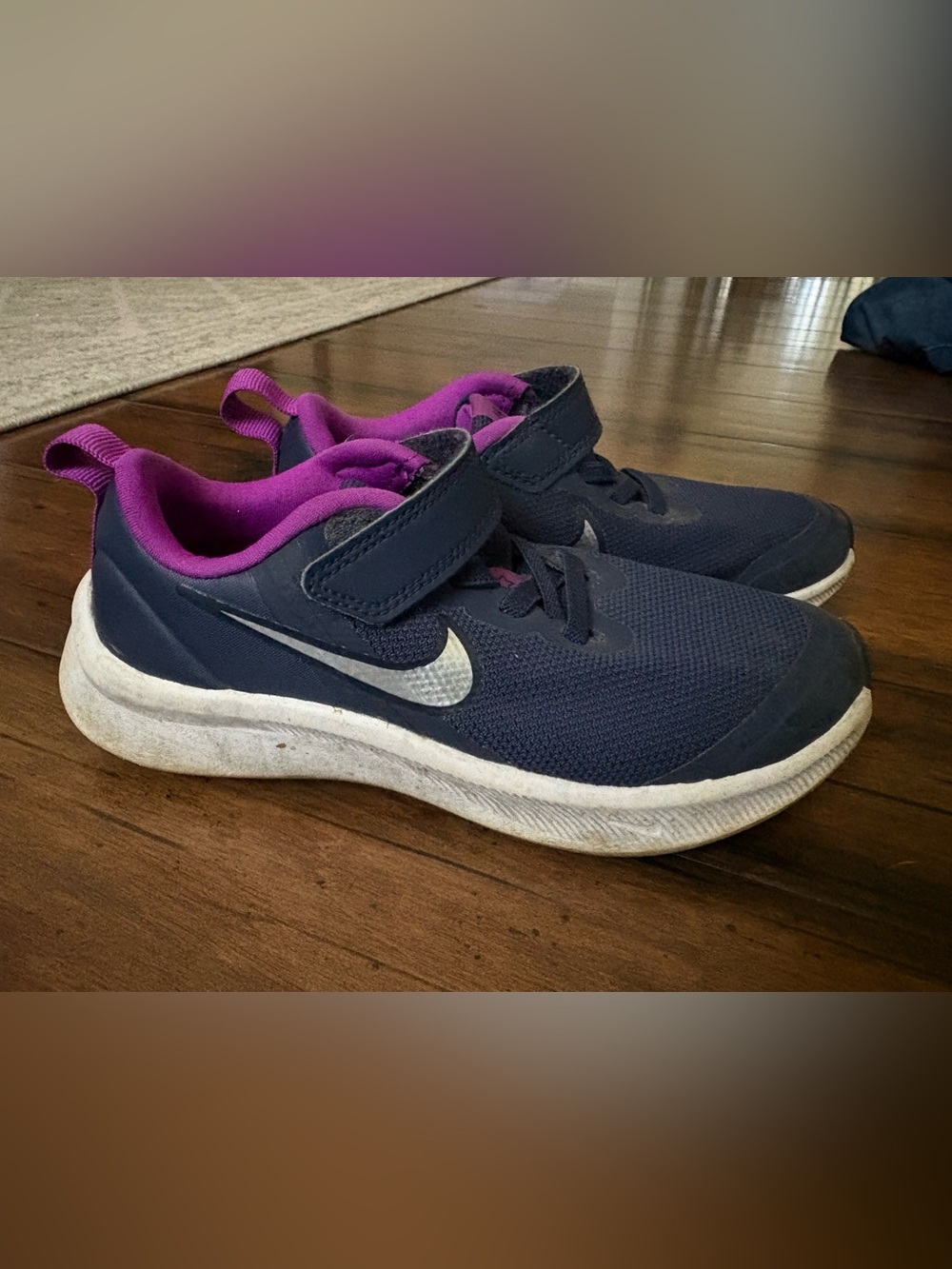 Nike Star Runner 3 Little Kids Sneakers Navy Purple Size 12.5C DA2777-404